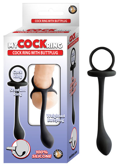 My Cockring Cockring with Butt Plug Black