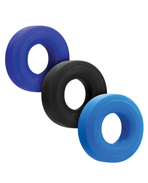 Hunkyjunk Huj C-Ring 3Pk Blue/ Multi (Net)