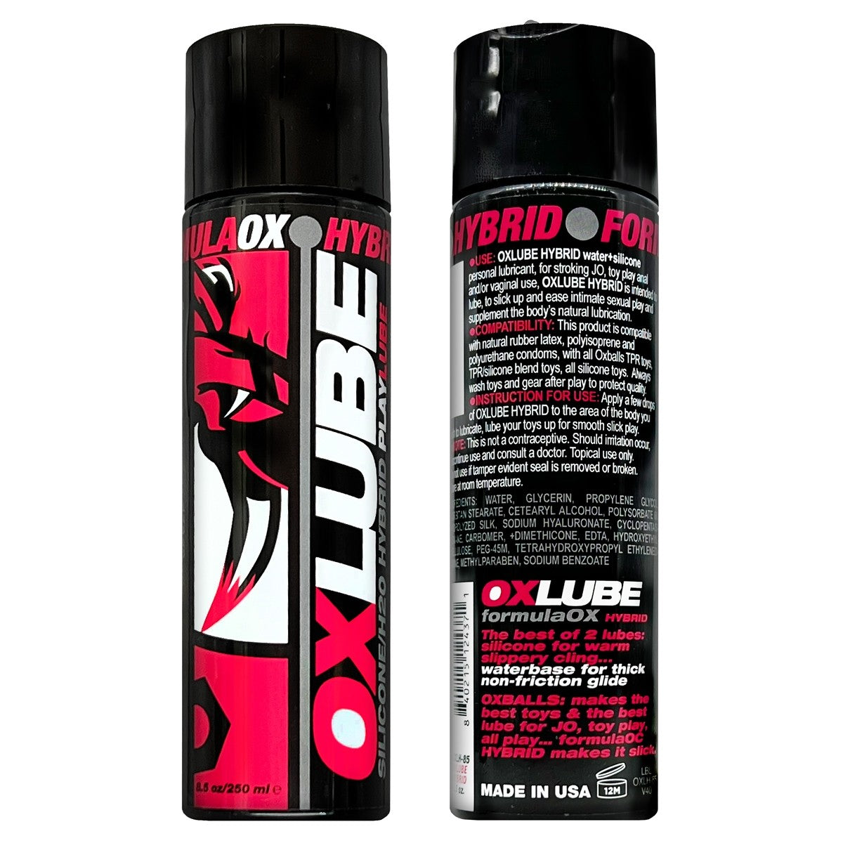 Oxballs Hybrid Lube 8.5 oz (Net)