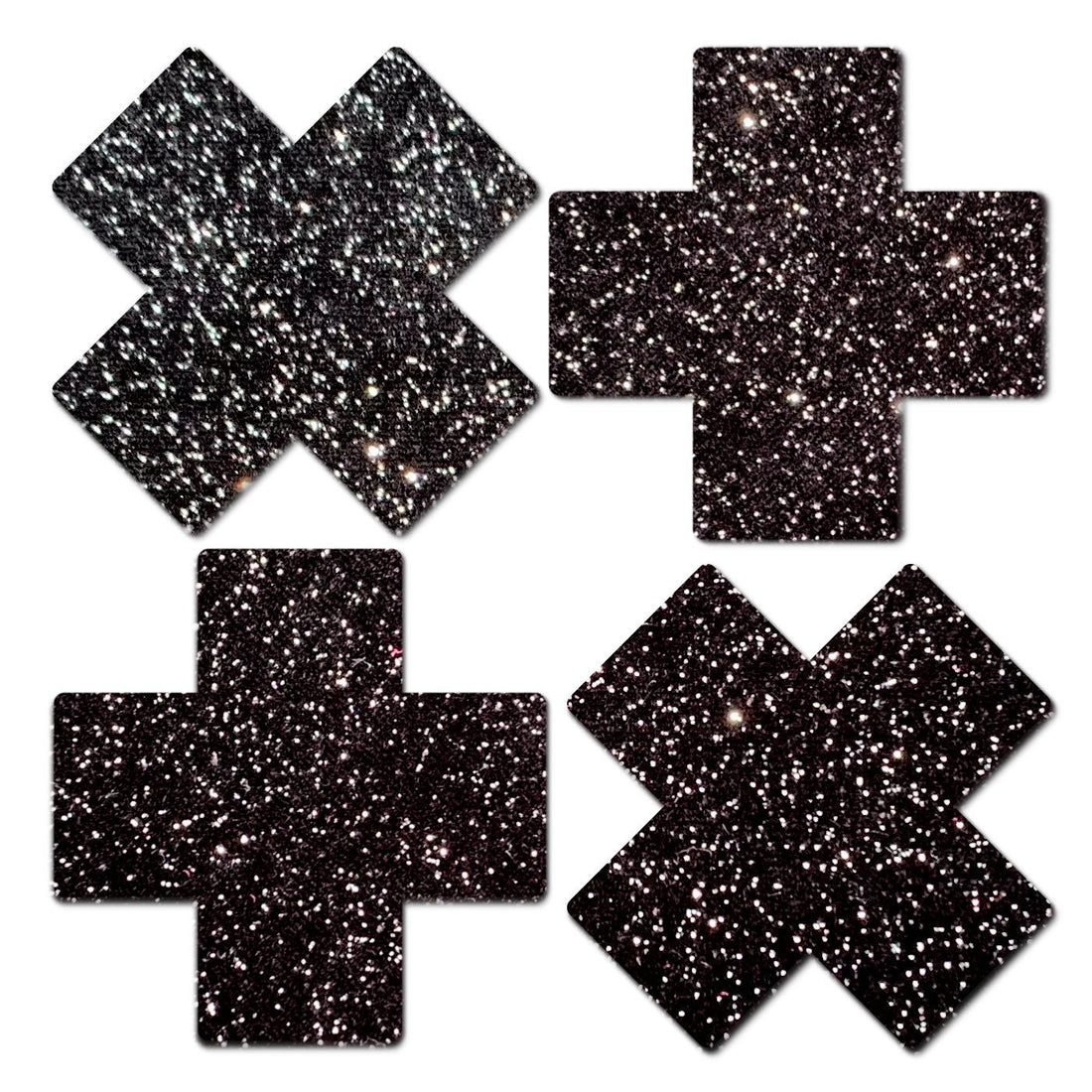 Petites Plus X :Small Sparkle Black Plus Nipple Pasties