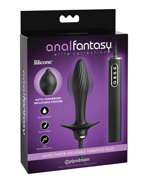 Anal Fantasy Elite Auto-Throb Inflatable Plug Black