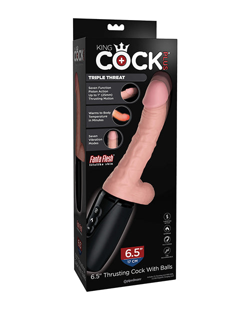 King Cock Plus 6.5 In Thrusting Cock with Balls