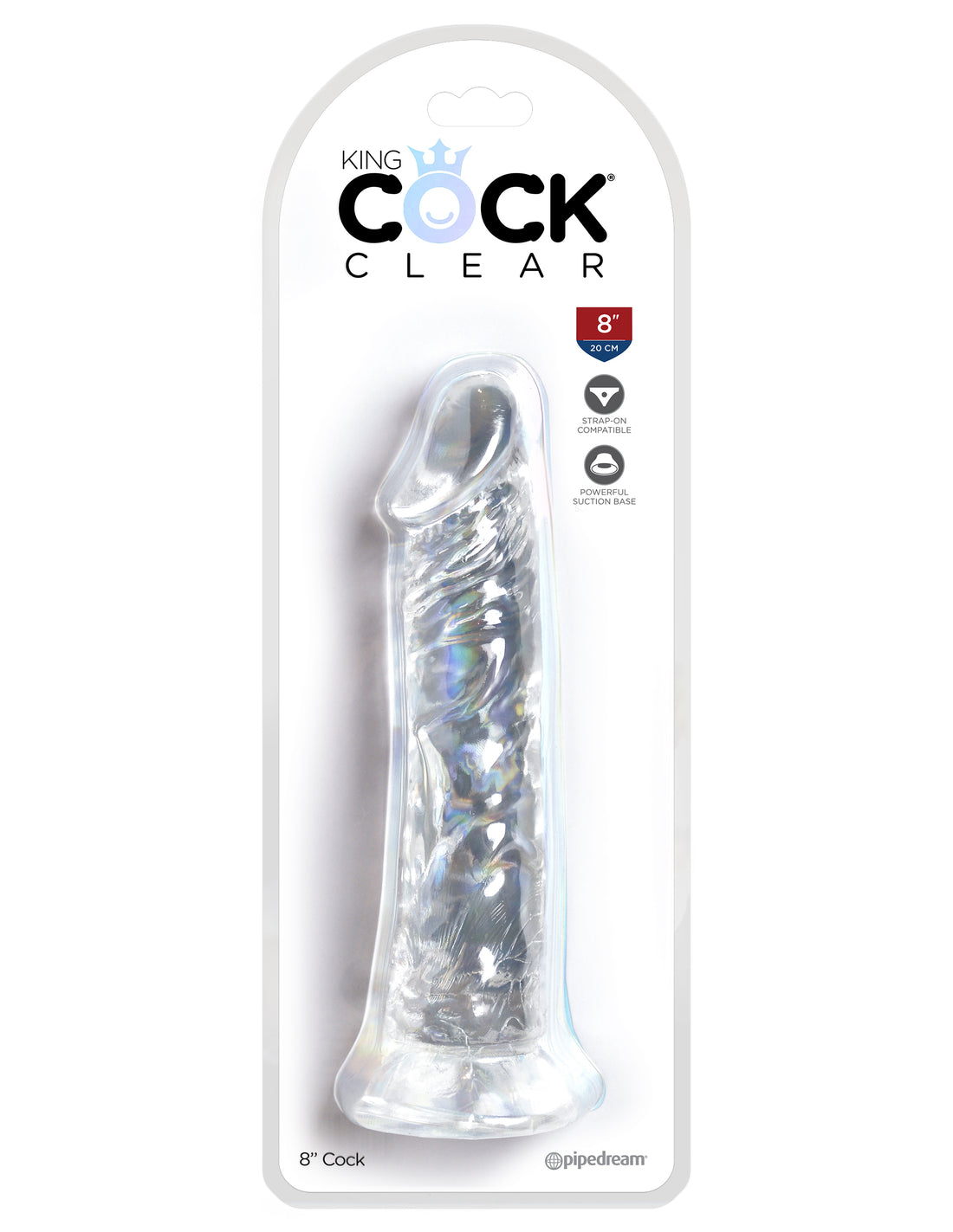 King Cock Clear 8 In Cock without Balls