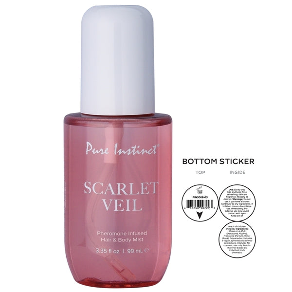 Pure Instinct Pheromone Infused Body & Hair Mist Scarlet 3.35 oz