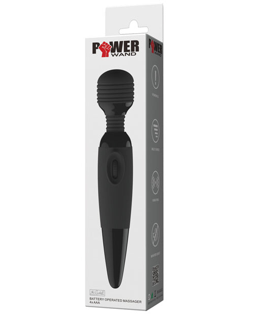 Pretty Love Power Wand-Black Silicone Vibrator