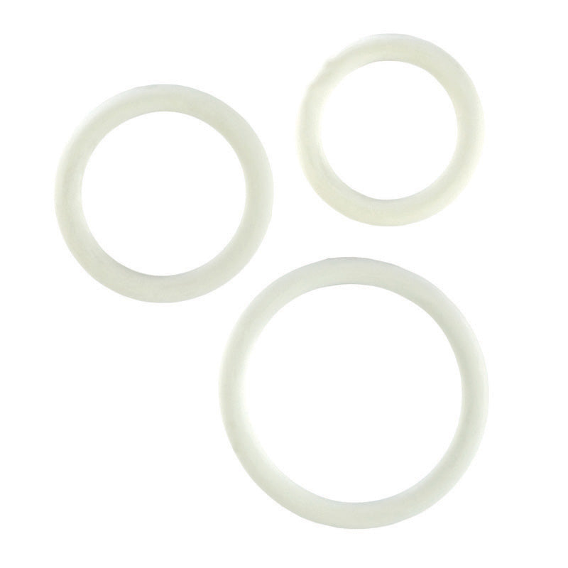 Rubber Ring White 3Pc Set