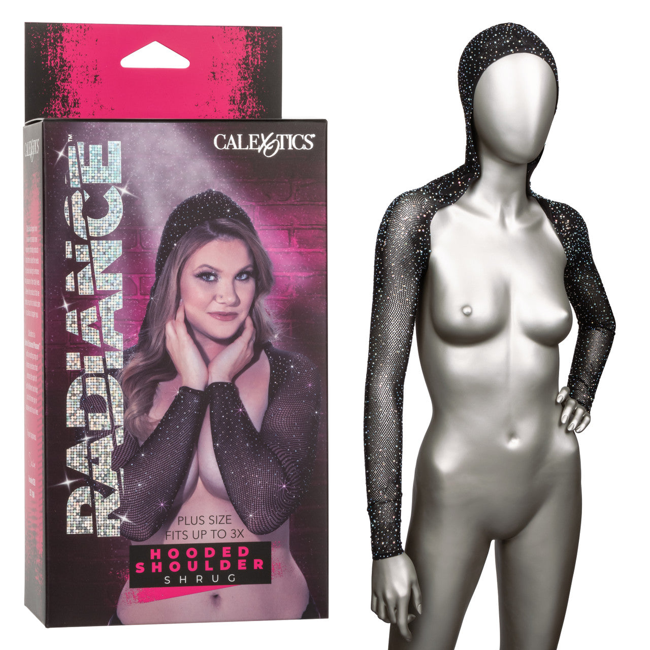 RADIANCE PLUS SIZE HOODED SHOULDER SHRUG
