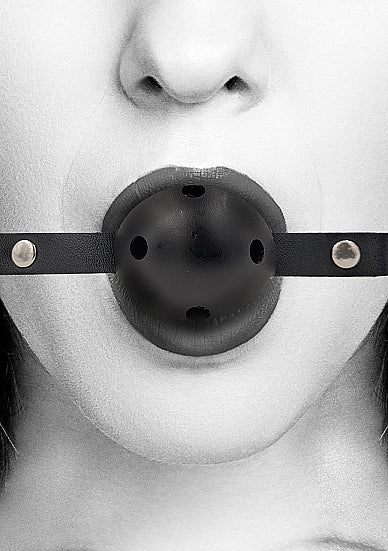 B&W Breathable Ball Gag Black