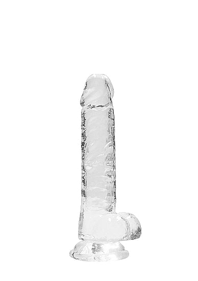 Realrock 7In Realistic Dildo with Balls Crystal Clear