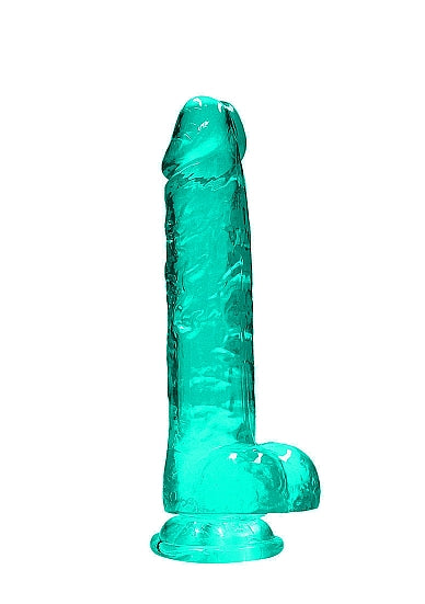 Realrock 8In Realistic Dildo W/ Balls Turquoise