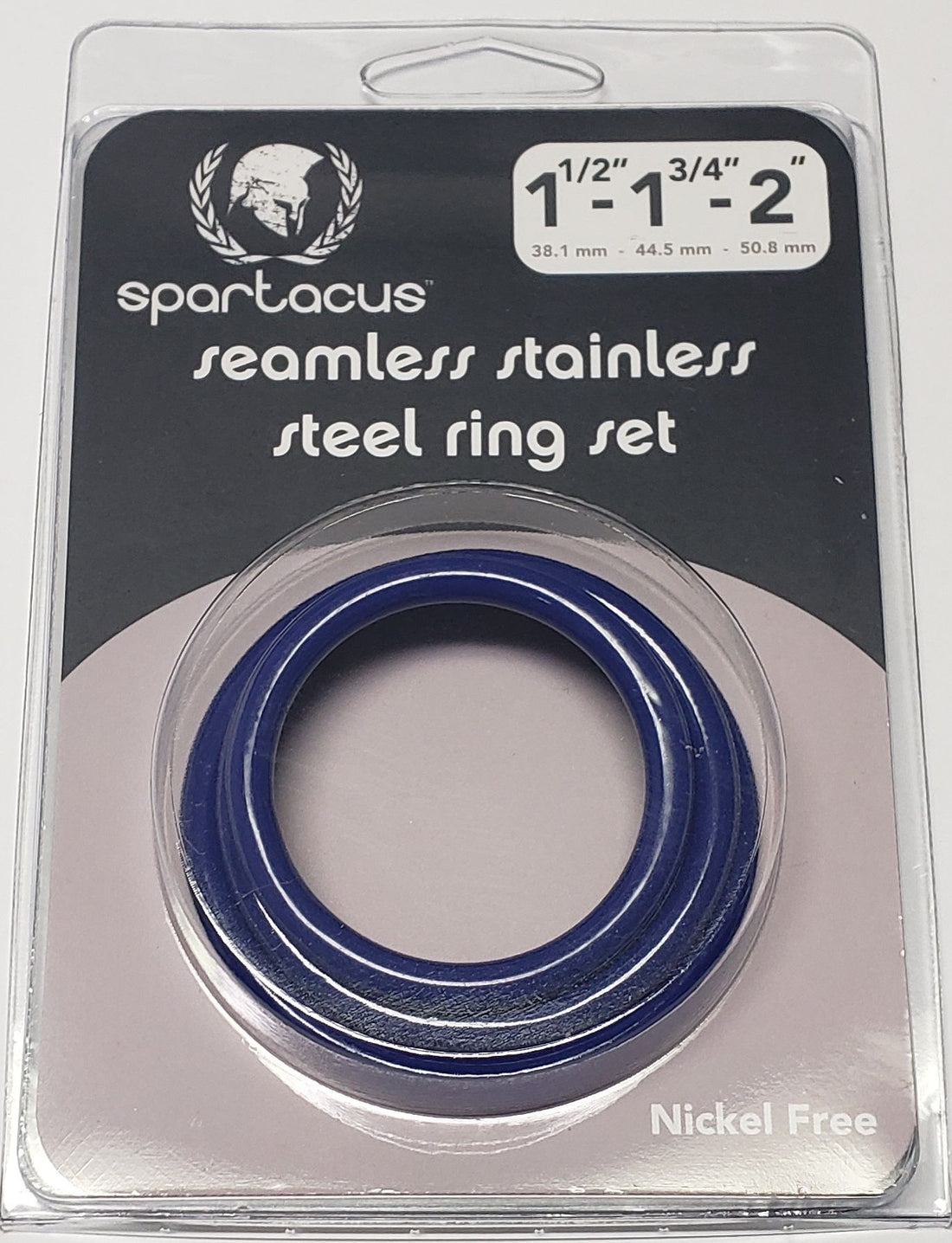 Blue Stainless Steel C-Ring Set - 1.5 1.75" 2" "