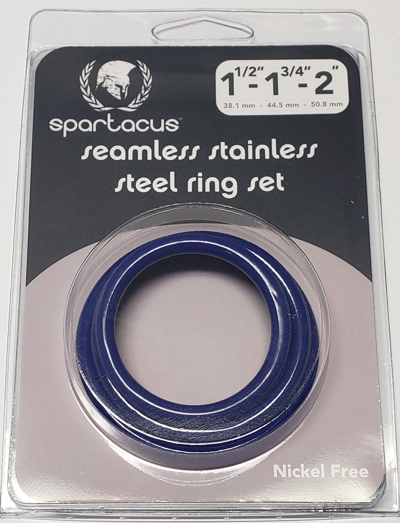 Blue Stainless Steel C-Ring Set - 1.5 1.75" 2" "