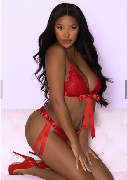 M256 Sugar & Spice Ribbon Tie Bra & Panty Set