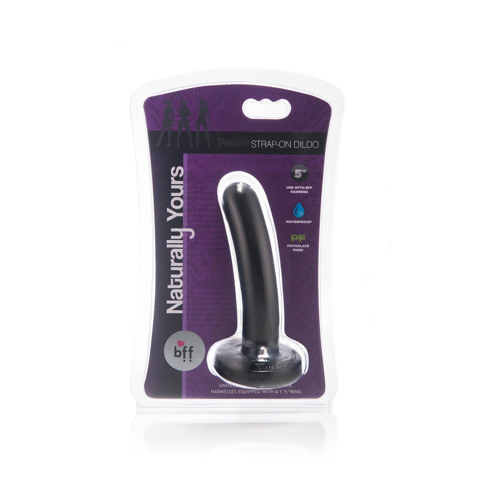 Bff Petite Strap On Dildo Black 5In