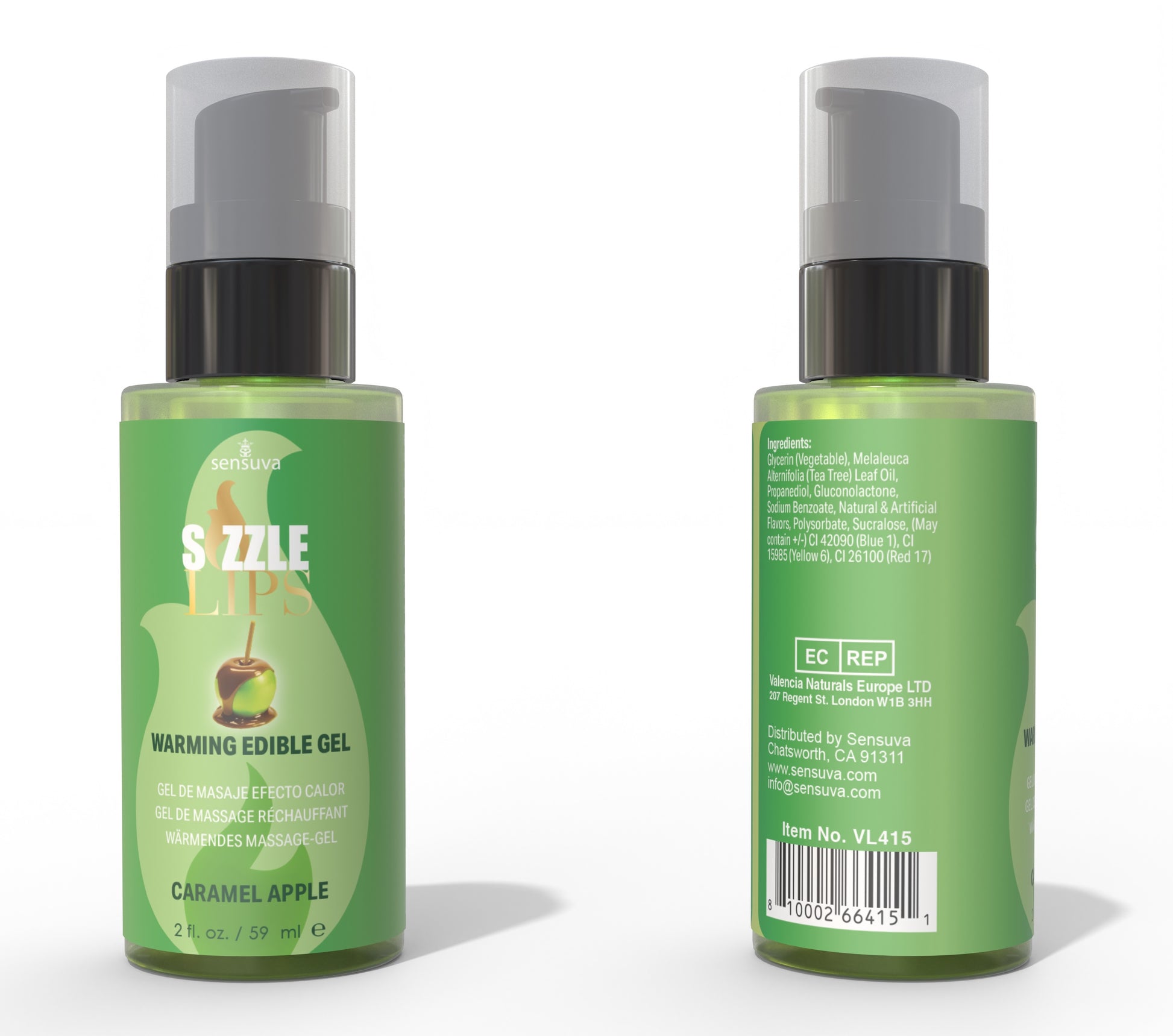 Sizzle Lips Warming Gel Caramel Apple 2 oz