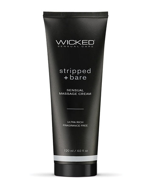 Wicked Massage Cream Stripped + Bare Unscented 4 oz