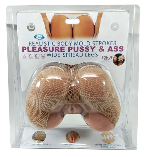 Cloud 9 Realistic Pussy & Ass Body Mold Tan with Spread Legs