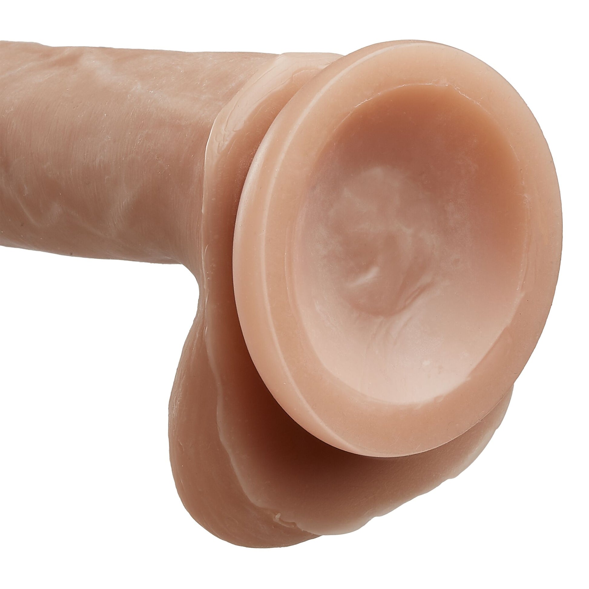 Cloud 9 Dual Density Dildo 6In W/ Balls Tan/ Mocha
