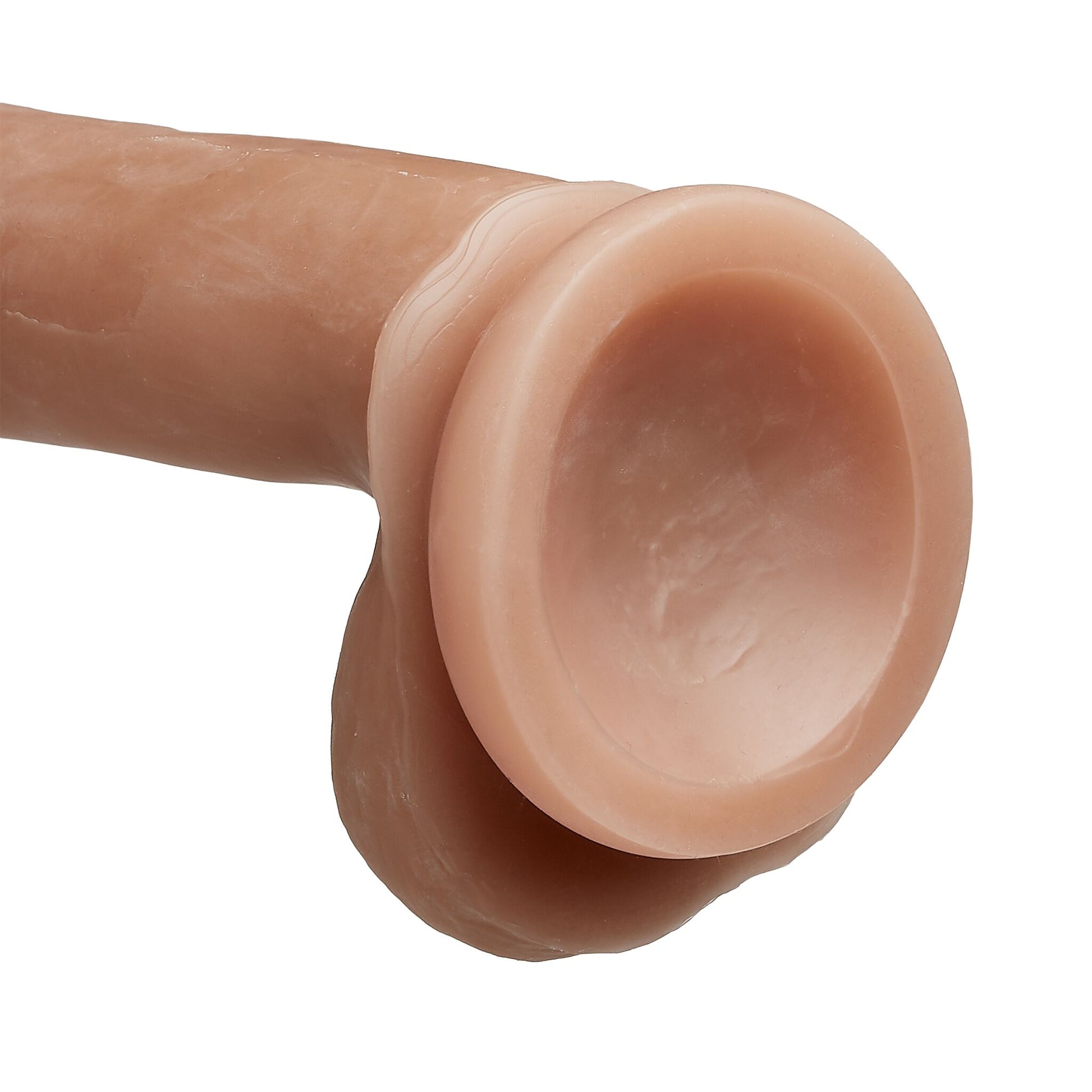 Cloud 9 Dual Density Dildo Touch 7In W/ Balls Tan/ Mocha