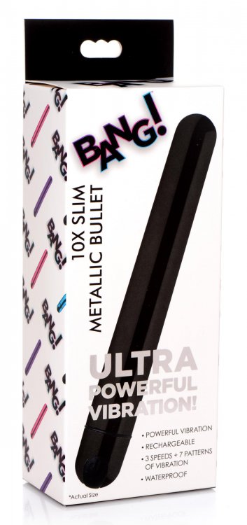 Bang! 10X Slim Metallic Bullet Black
