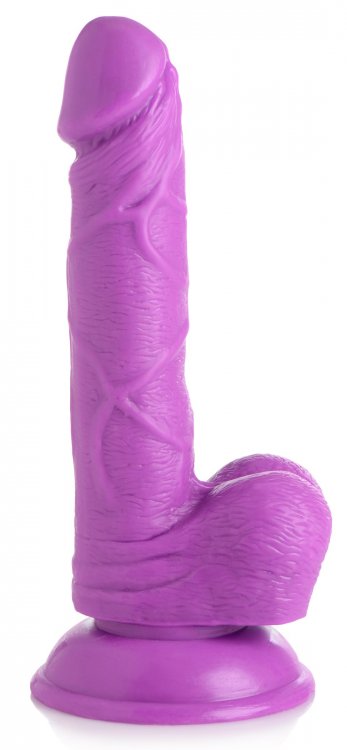 POP 6.5IN DILDO with BALLS PURPLE