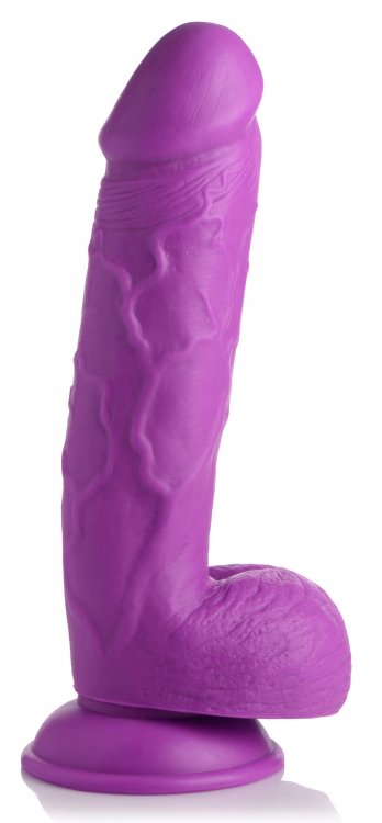 POP 8.25IN DILDO with BALLS PURPLE