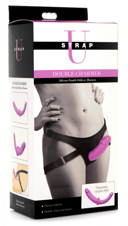 Strap U Double Charmer Double Dildo with Harness