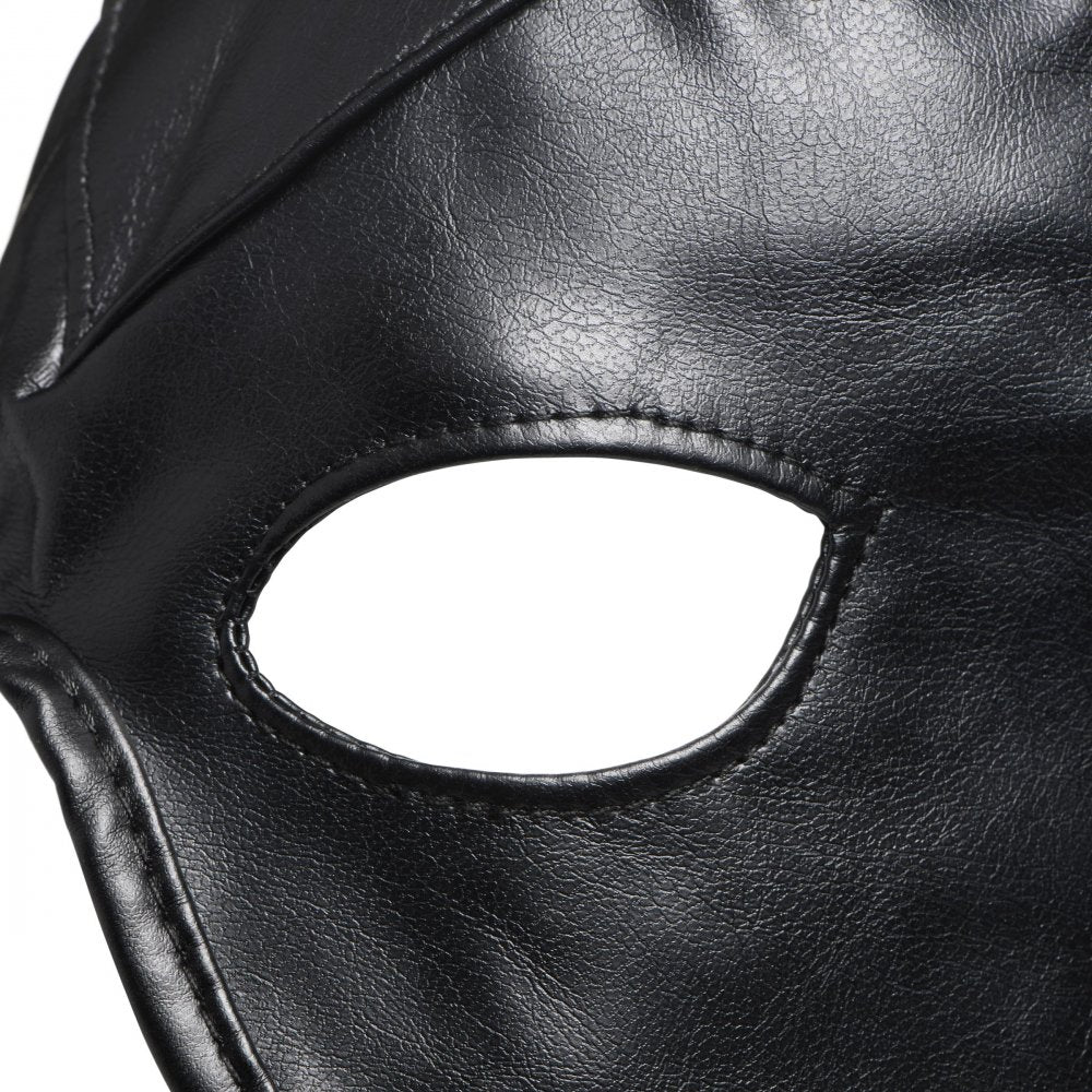 MASTER SERIES DUNGEON DEMON BONDAGE HOOD with HORNS