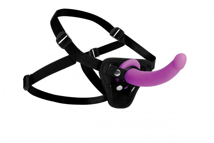 Strap U Navigator Silicone G Spot Dildo with Harness