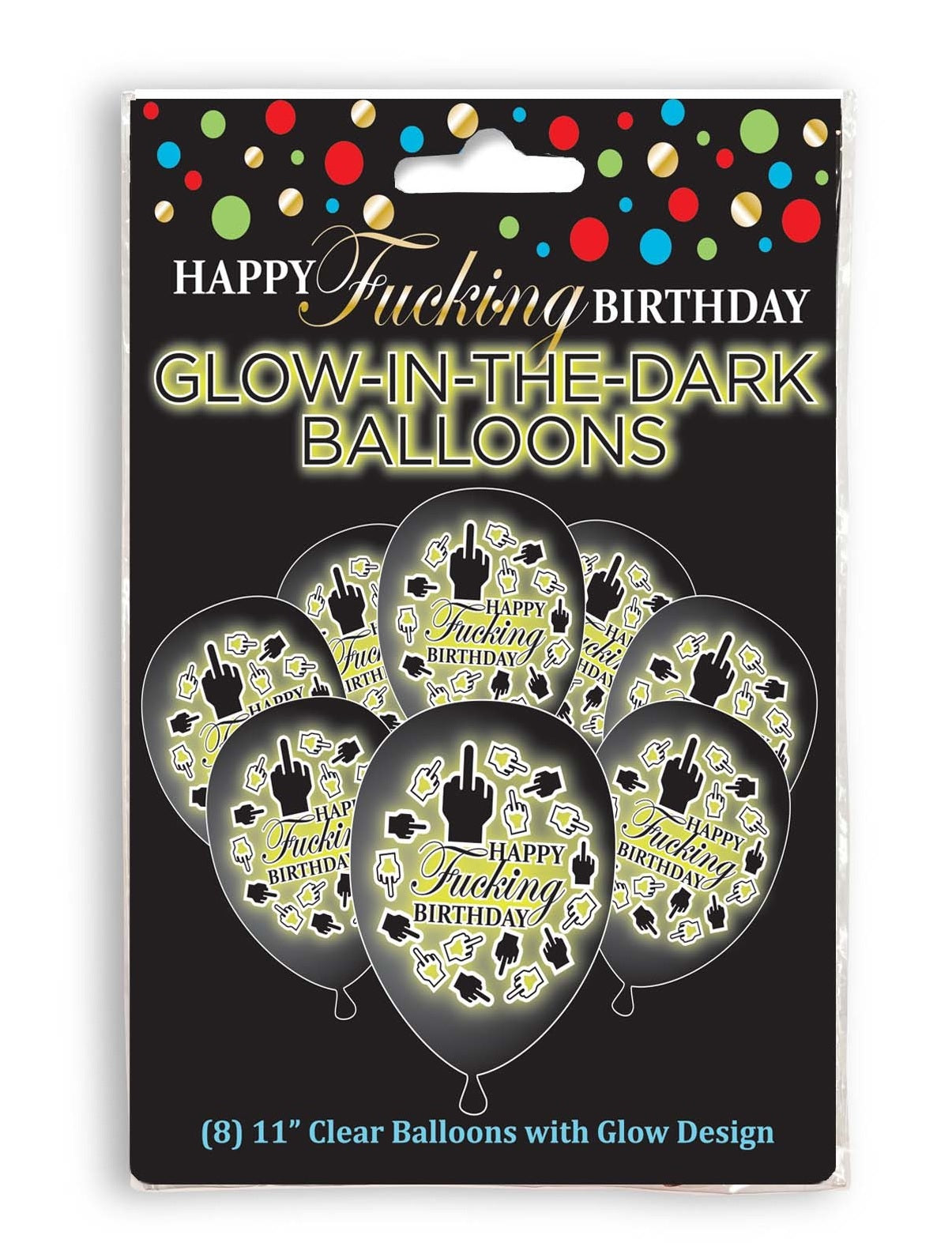 Happy F'Ing Birthday Glow Balloons