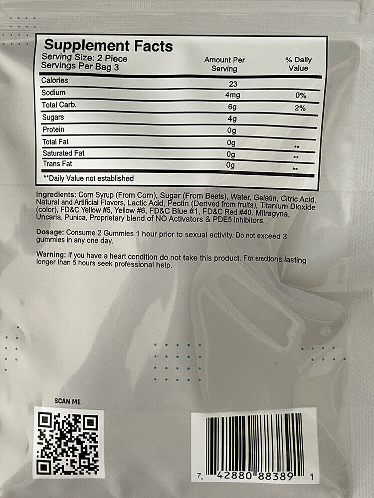 Boner Bear Male Enhancement Gummy 1Pk (6 Pcs) (Net)