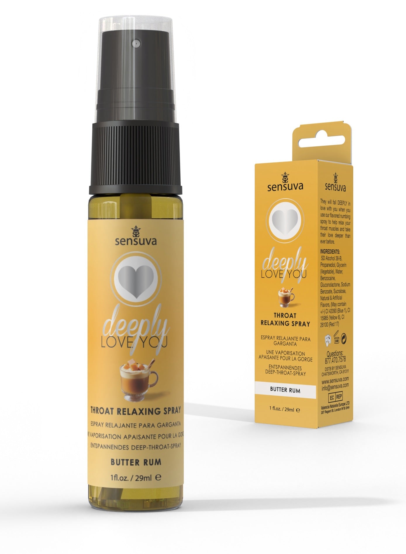 Deeply Love You Throat Spray Relaxing Butter Rum 1 Fl oz
