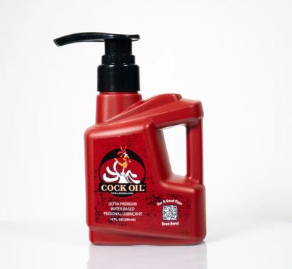 Cock Oil Water Based Lube 10 oz Pump Top Bottle