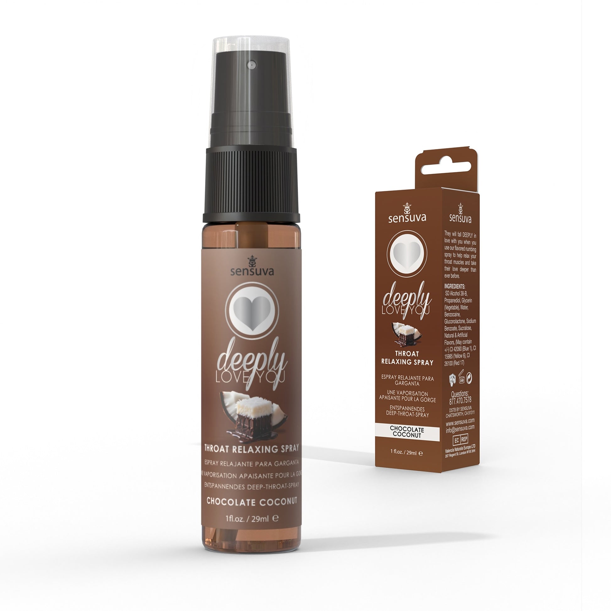 Deeply Love You Throat Spray Relaxing Chocolate Coconut 1 Fl oz