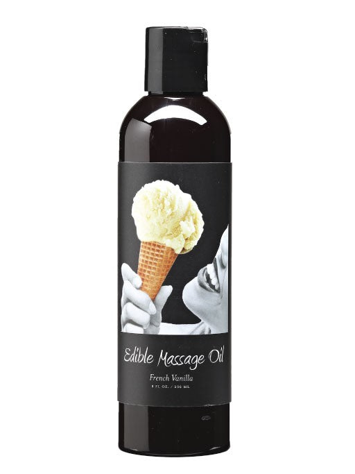 Massage Oil Edible Vanilla 8 oz