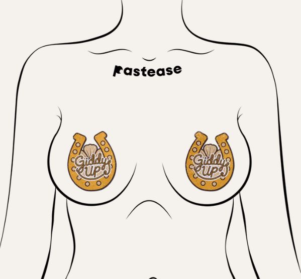 Pastease Giddy Up Sparkling Golden Nipple