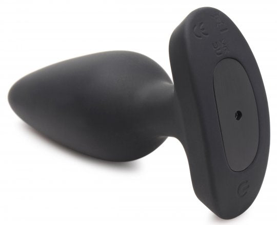 28X Laser Fuck Me Silicone Anal Plug with Remote Control - Large