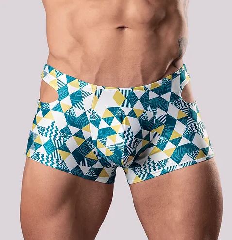 CUT IT OUT! CUTOUT SHORT BLUE MEDIUM