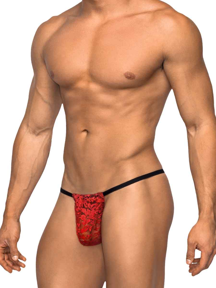 POSING STRAP STRETCH LACE RED One Size