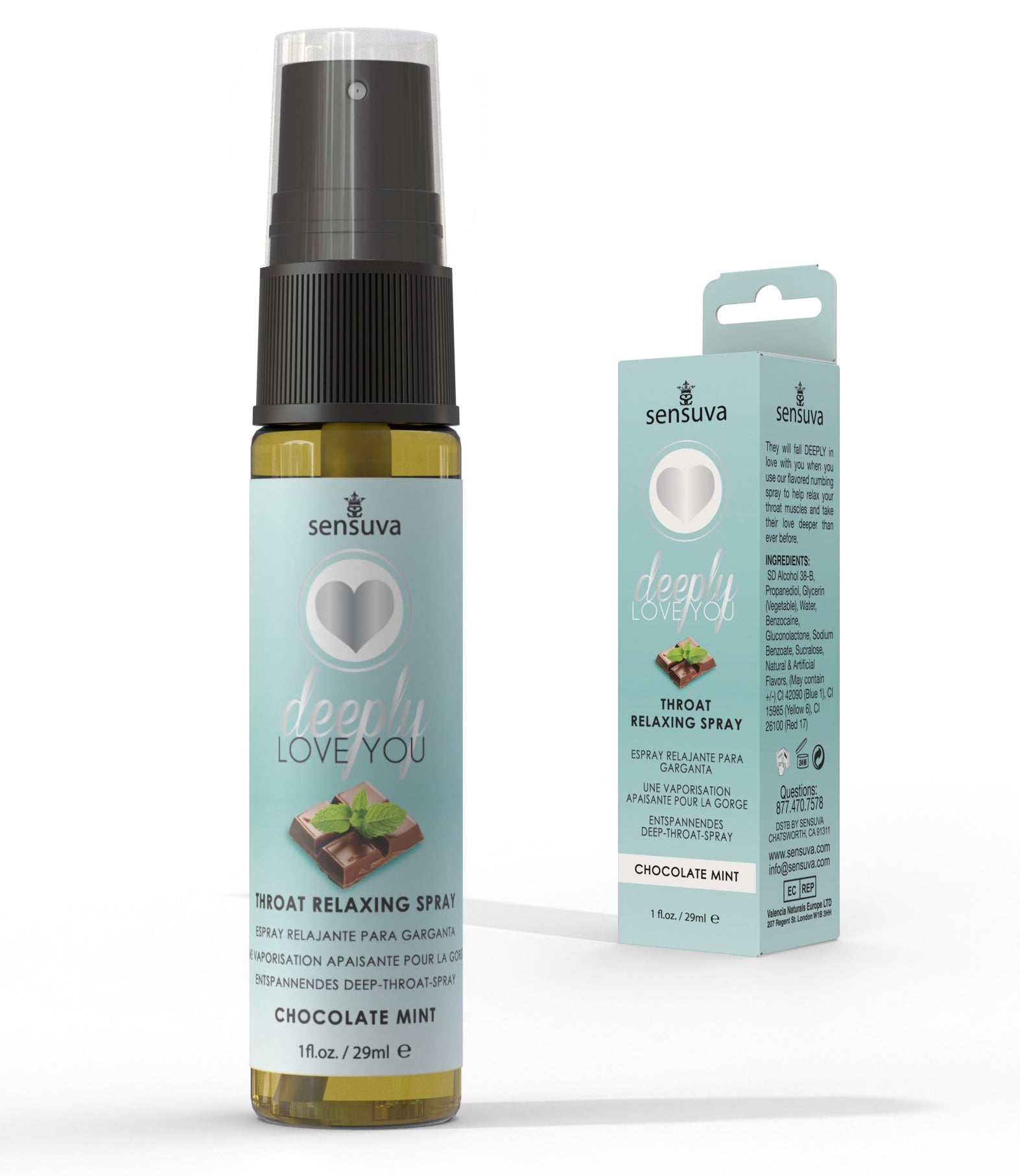Deeply Love You Throat Spray Relaxing Chocolate Mint 1 Fl oz