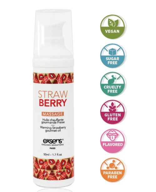 Exsens Warming Massage Oil Strawberry 50Ml