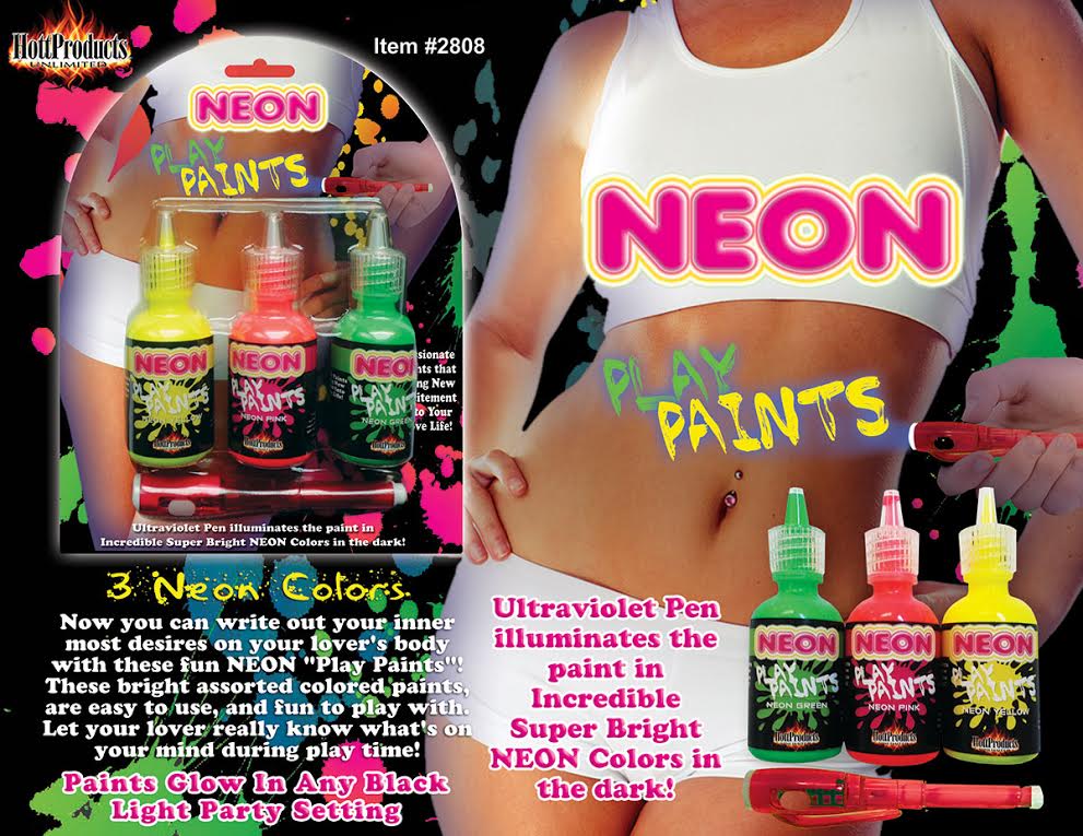 Neon Body Paints 3Pk Carded