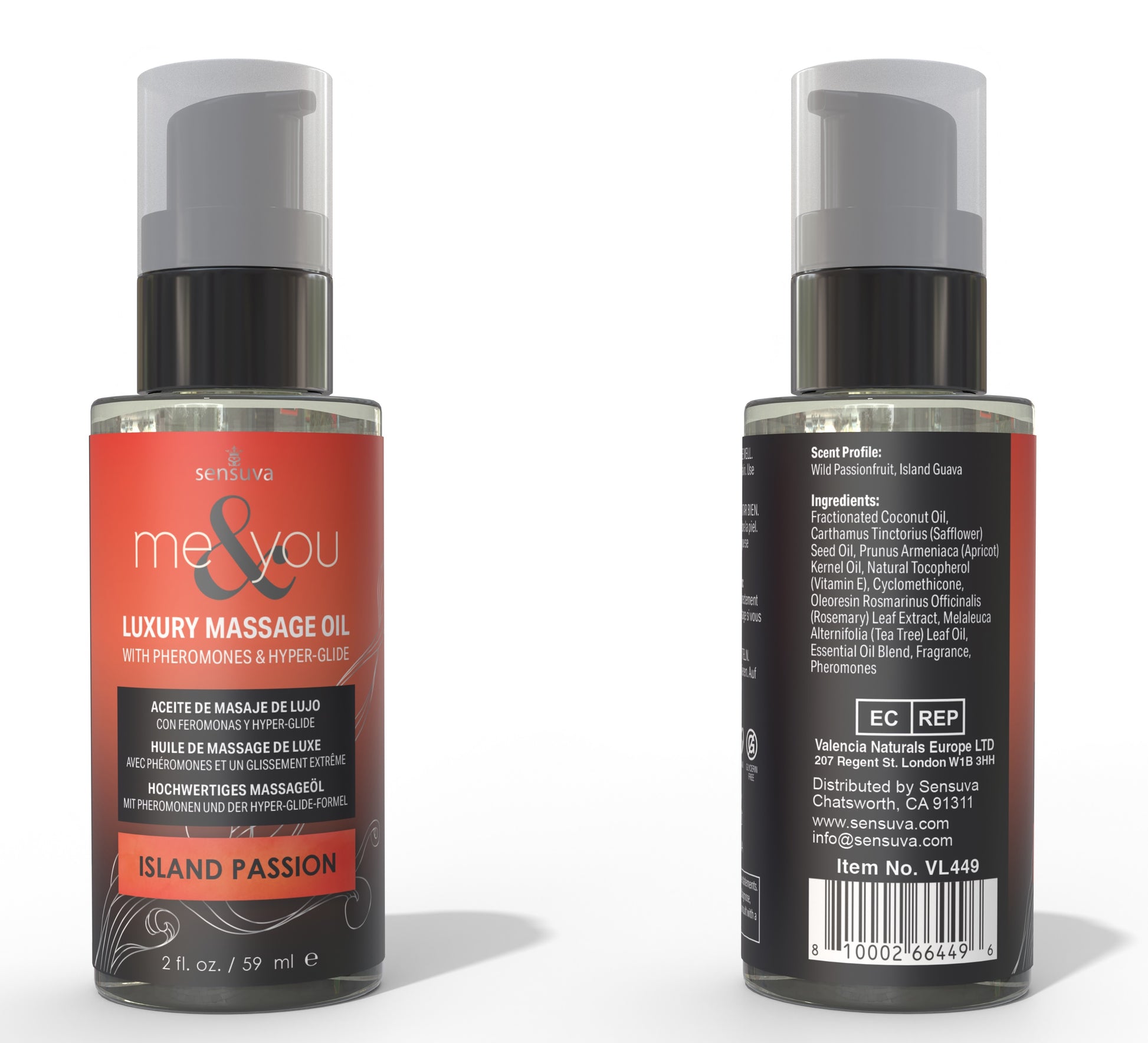 Me & You Massage Oil Island Passion 2 oz