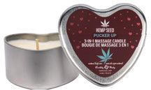 Hemp Seed 3 N 1 Valentine 2026 Heart Massage Candle Pucker 4.7 oz