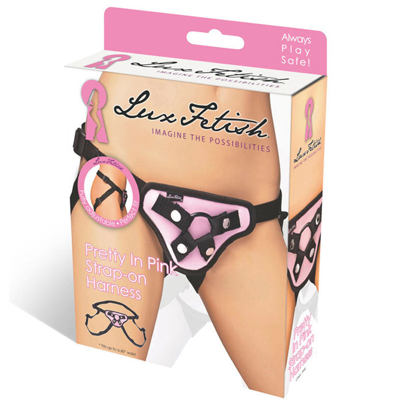 Lux Fetish Pretty In Pink Strap-On Harness