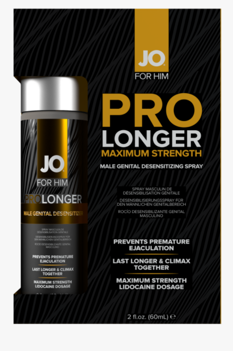 JO Prolonger Spray W/lidocaine Male Genital Desensitizer 60ML