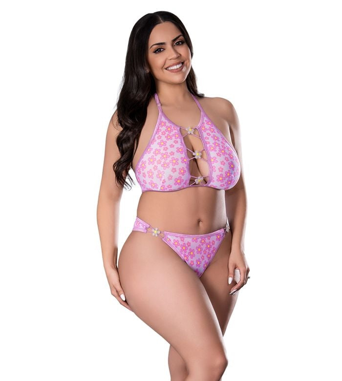Daisy Halter Bra & Panty Set Daisy 2XL