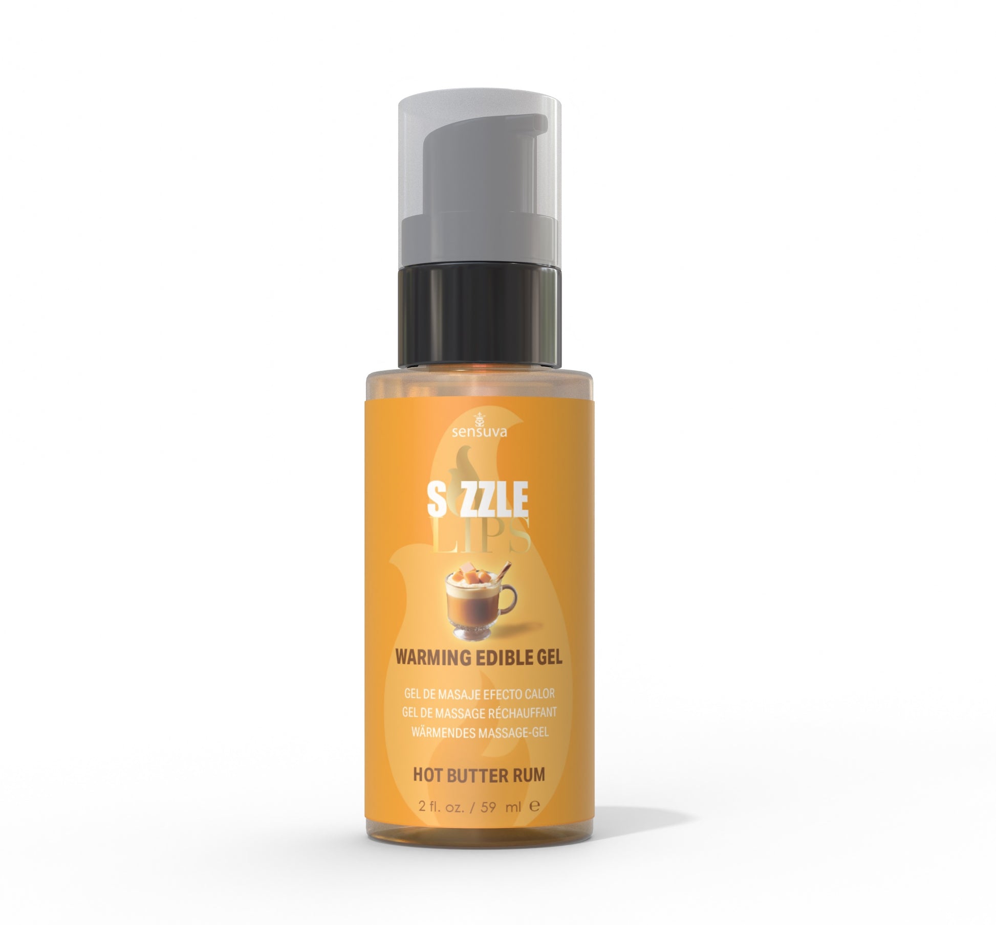 Sizzle Lips Warming Gel Butter Rum 2 oz