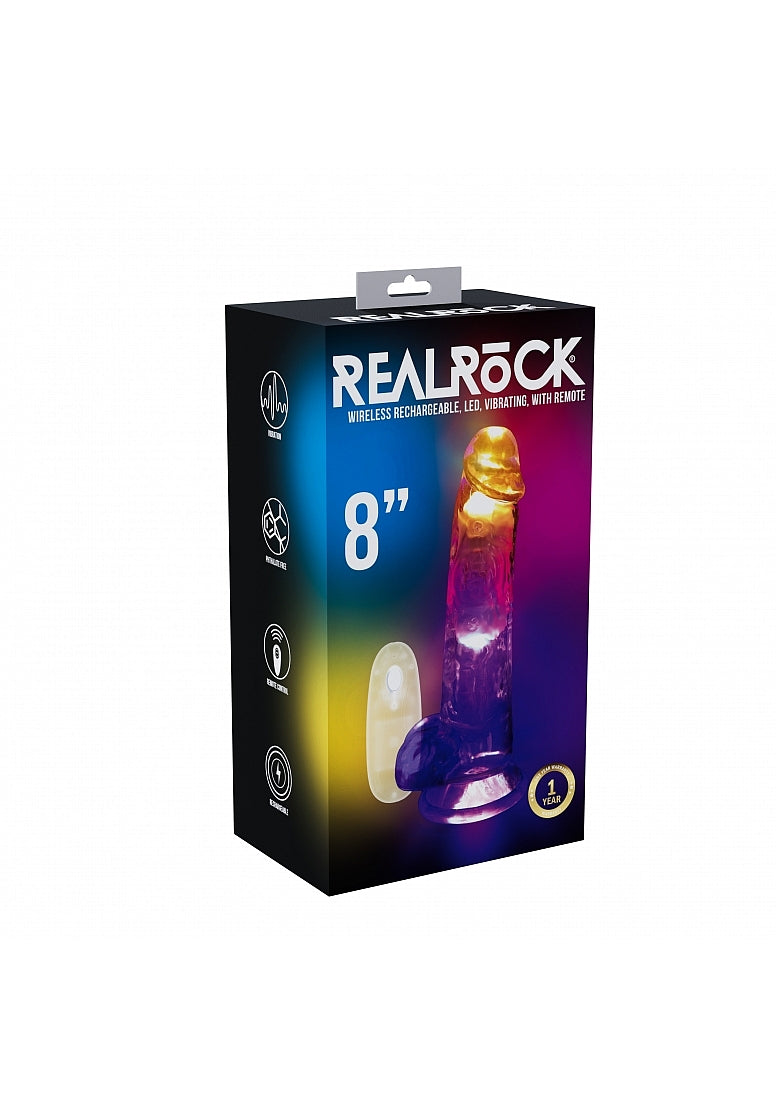 Realrock Wireless Recharg R/Straight W/Balls 8 "