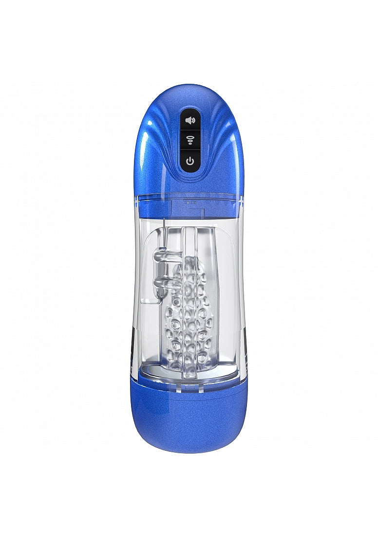 Pumped Sonicpull Masturbator Suction Vibration Metallic Blue
